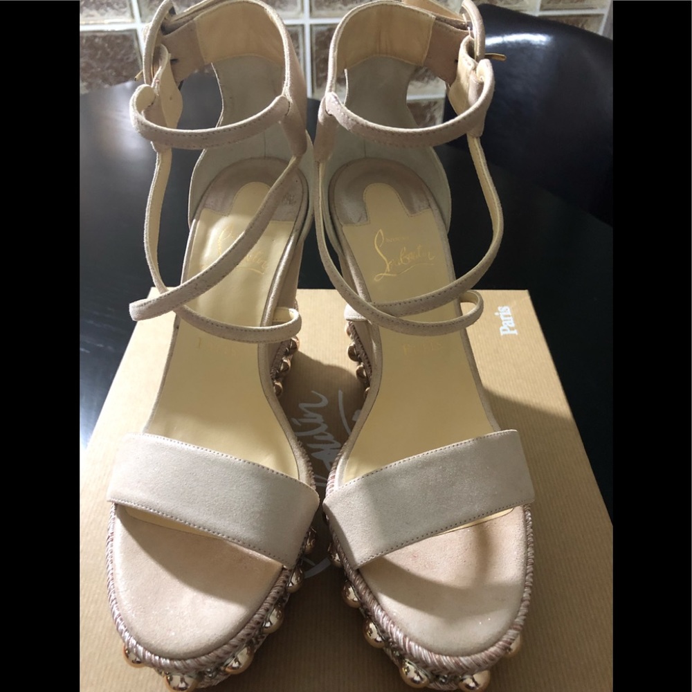 Christian Louboutin sandals 120MM Suede Chocazeppa